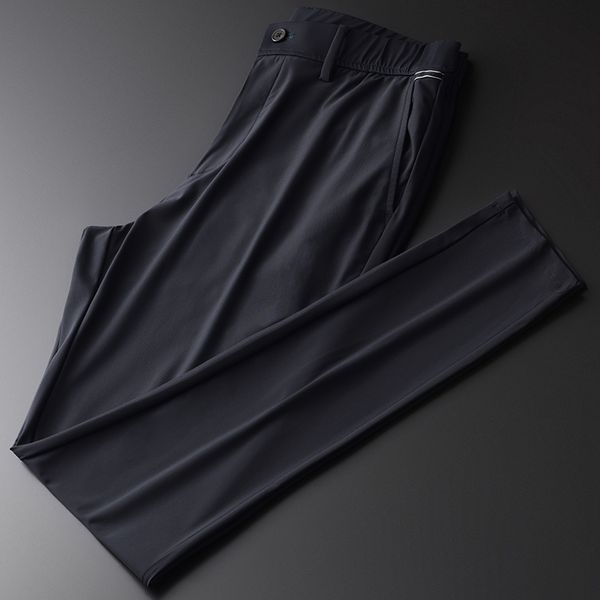 thin mens luxury elastic fabric solid color man pants fashioni summer business and casual slim fit male trousers, Black
thin mens luxury elastic fabric solid color man pants fashioni summer business and casual slim fit male trousers, Black