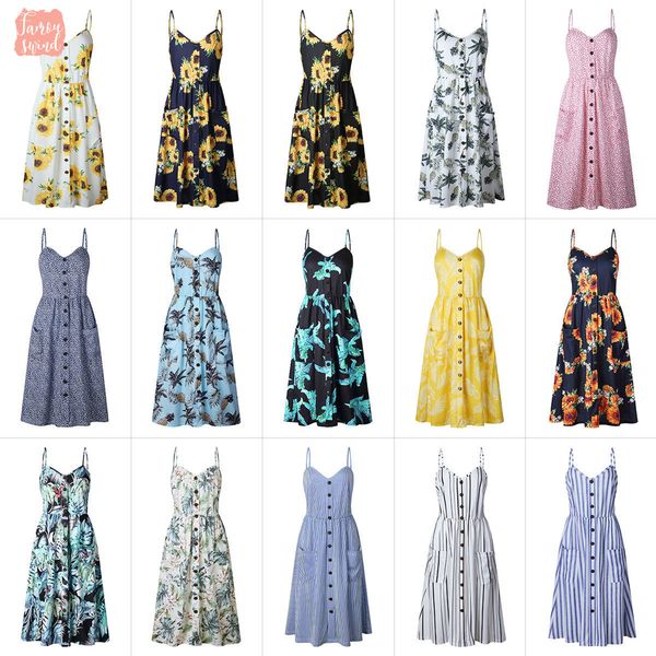 2019 summer women dress decorated button print v neck party beach sundress boho long dresses plus size designer clothes, Black;gray
2019 summer women dress decorated button print v neck party beach sundress boho long dresses plus size designer clothes, Black;gray