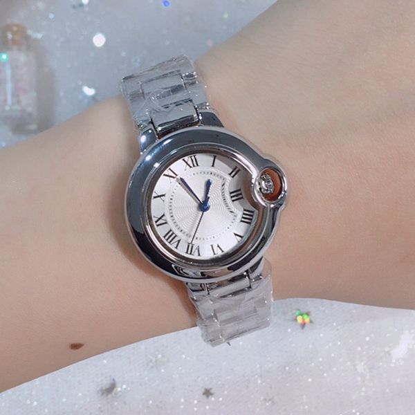 couple classic men's women's watches 36mm/28mm quartz movement watch blue balloon silver full steel case strap lover's fashio, Slivery;brown
couple classic men's women's watches 36mm/28mm quartz movement watch blue balloon silver full steel case strap lover's fashio, Slivery;brown
