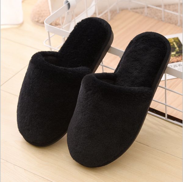 new plush home slippers men indoor mute cotton shoes couple suede soft bottom comfort warm slippers, Black
new plush home slippers men indoor mute cotton shoes couple suede soft bottom comfort warm slippers, Black