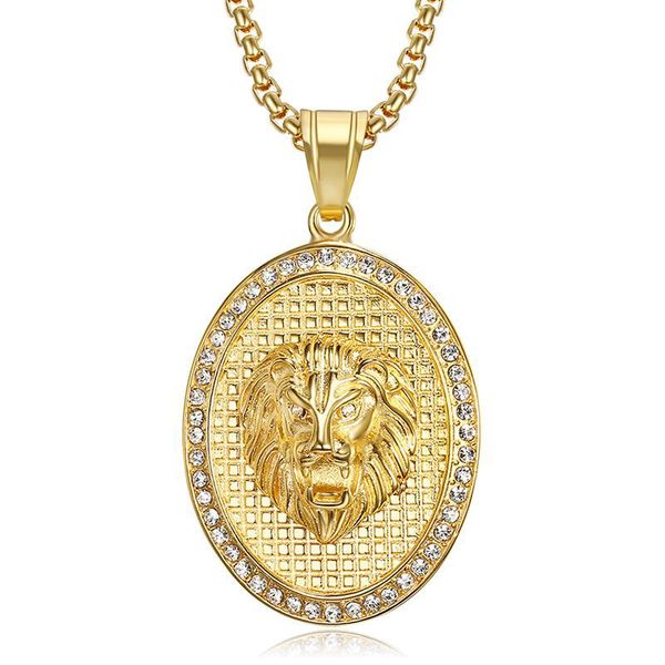 hip hop gold color round 316l stainless steel bling iced out rope chain lion pendants & necklaces for men jewelry, Silver
hip hop gold color round 316l stainless steel bling iced out rope chain lion pendants & necklaces for men jewelry, Silver