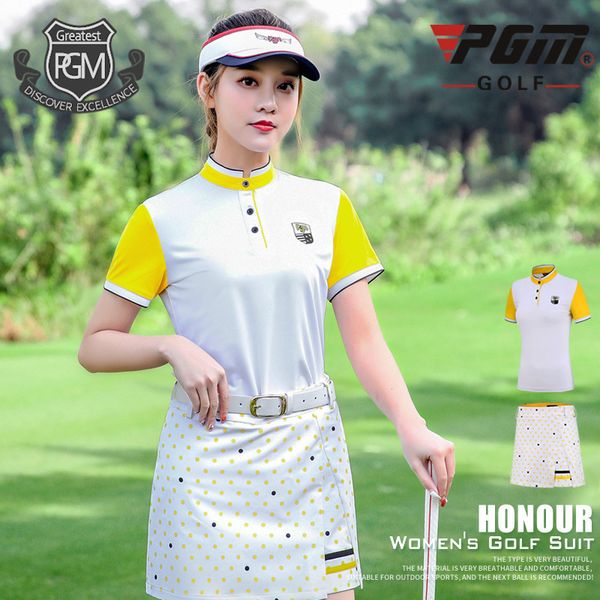 pgm women golf clothing sets short sleeve t-shirt + breathable skirt ladies slimming anti-sweat golf apparel sportswear, Black;red
pgm women golf clothing sets short sleeve t-shirt + breathable skirt ladies slimming anti-sweat golf apparel sportswear, Black;red