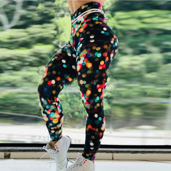 2885 new explosions dot printing sports yoga nine points leggings women pants, Black
2885 new explosions dot printing sports yoga nine points leggings women pants, Black