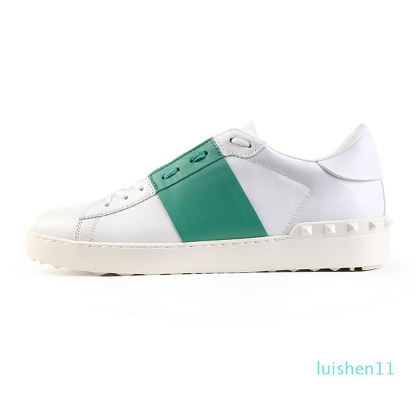 2020 new luxury designer shoes platform men women rivet sliver black green pink stripe leather casual shoe l11
2020 new luxury designer shoes platform men women rivet sliver black green pink stripe leather casual shoe l11