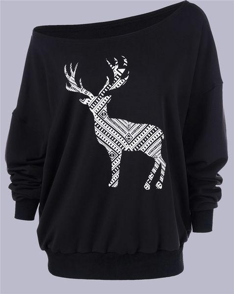 womens autumn designer sweatshirts oblique collar animal print long sleeve femalel clothing fashion style casual apparel, Black
womens autumn designer sweatshirts oblique collar animal print long sleeve femalel clothing fashion style casual apparel, Black