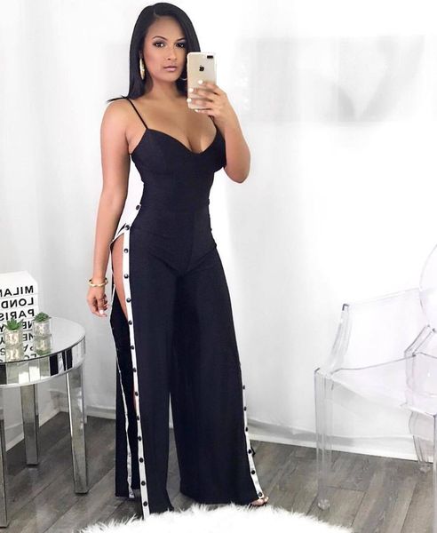 black jumpsuit women romper backless body mujer sleeveless women overalls, Black;white
black jumpsuit women romper backless body mujer sleeveless women overalls, Black;white