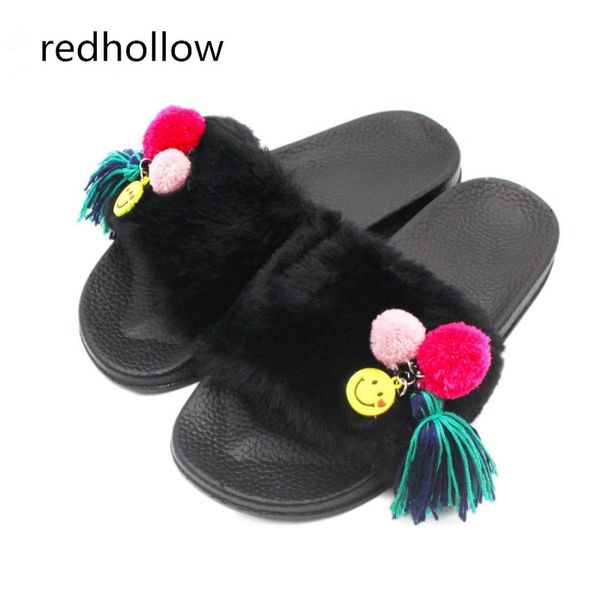 slippers womens fluffy faux fur flat new fashion female casual slipper fringe winter flat with zapatos mujer slip on sliders, Black
slippers womens fluffy faux fur flat new fashion female casual slipper fringe winter flat with zapatos mujer slip on sliders, Black