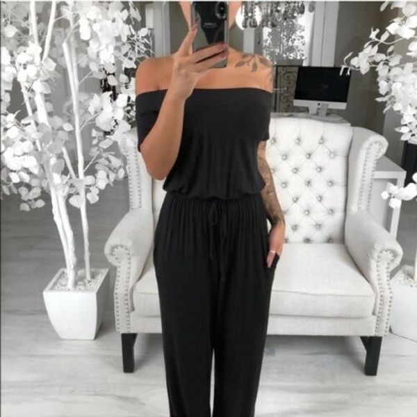 women casual off-shoulder wide legs bodycon jumpsuit romper playsuit trousers summer, Black;white
women casual off-shoulder wide legs bodycon jumpsuit romper playsuit trousers summer, Black;white