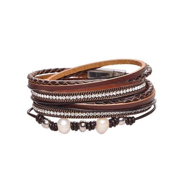 2019 fashion multilayers wrap bracelet for women pearl of fresh water charm bracelet bangles magnet buckle mujer pulseras, Golden;silver
2019 fashion multilayers wrap bracelet for women pearl of fresh water charm bracelet bangles magnet buckle mujer pulseras, Golden;silver