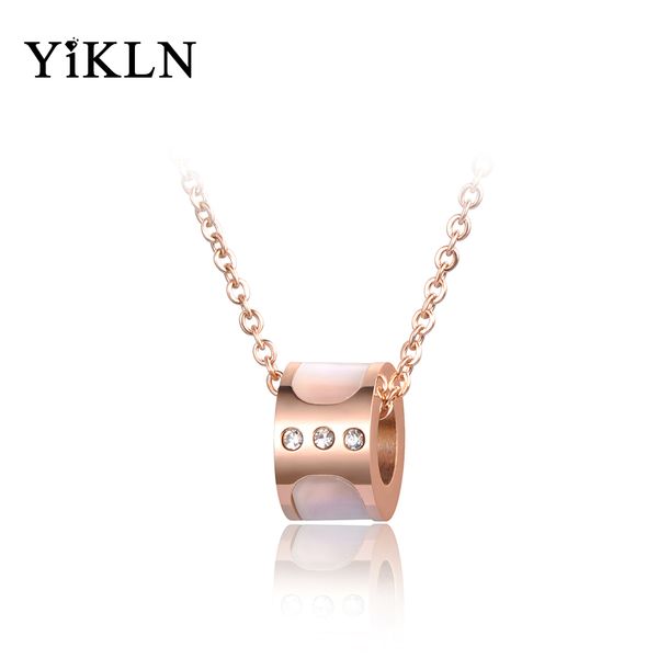 yikln trendy titanium stainless steel rose gold color white shell rhinestones 6mm width pendant necklace for women gift yn18069, Silver
yikln trendy titanium stainless steel rose gold color white shell rhinestones 6mm width pendant necklace for women gift yn18069, Silver