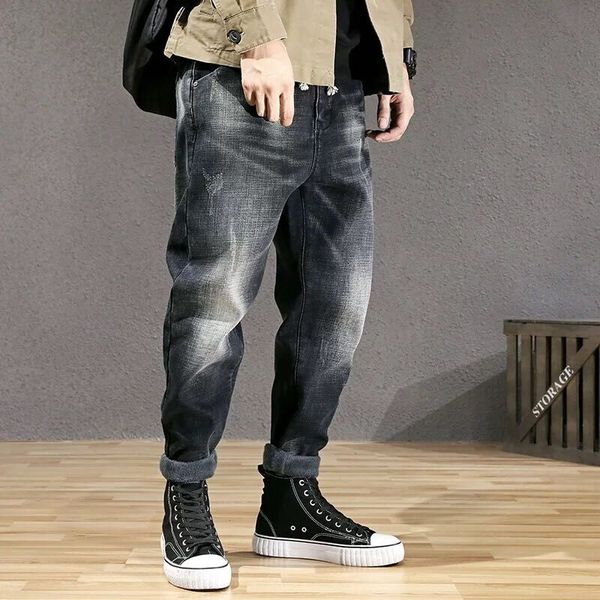 Men's Harlem Pants Black Jeans Men's loose tide Autumn winter bound trousers Day large size water wash long trousers
Men's Harlem Pants Black Jeans Men's loose tide Autumn winter bound trousers Day large size water wash long trousers