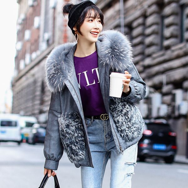 raccoon dog fur collar sheepskin down coat korean vintage autumn winter real genuine leather jacket women clothes 2019 zt3451, Black
raccoon dog fur collar sheepskin down coat korean vintage autumn winter real genuine leather jacket women clothes 2019 zt3451, Black