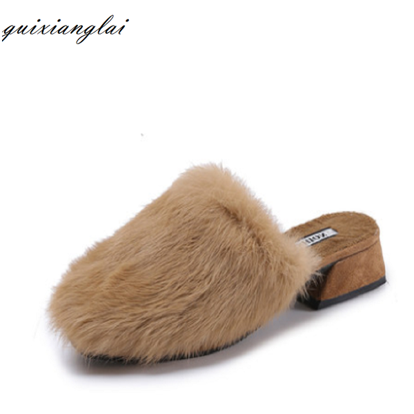 fleece slippers female 2019 autumn and winter new fashion thick with outer wear fur slippers half drag winter, Black
fleece slippers female 2019 autumn and winter new fashion thick with outer wear fur slippers half drag winter, Black