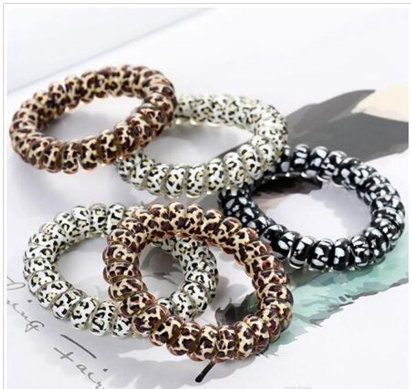 leopard hair bands spiral shape hair ties telephone wire gum rubber hairband ponytail hair rope children headwear accessories 3 colors, Slivery;white
leopard hair bands spiral shape hair ties telephone wire gum rubber hairband ponytail hair rope children headwear accessories 3 colors, Slivery;white