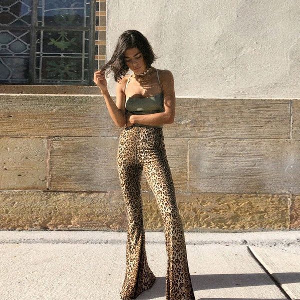 women long pants leopard print high waist wide leg flare trousers ladies flare work long pants femme trousers, Black;white
women long pants leopard print high waist wide leg flare trousers ladies flare work long pants femme trousers, Black;white