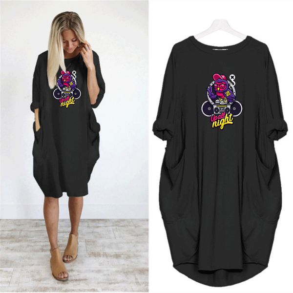2020 new arrival womens designer dresses solid color long sleeve shirt dress with pockets 6 colors dresses plus size, Black;gray
2020 new arrival womens designer dresses solid color long sleeve shirt dress with pockets 6 colors dresses plus size, Black;gray