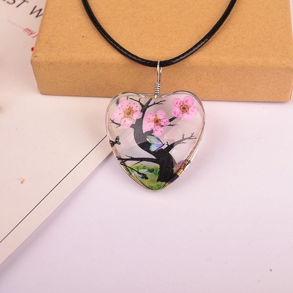 autumn and winter long sweater chain peach heart glass flower necklace creative daffodil dried flower specimen pendant 10-xl16, Silver
autumn and winter long sweater chain peach heart glass flower necklace creative daffodil dried flower specimen pendant 10-xl16, Silver