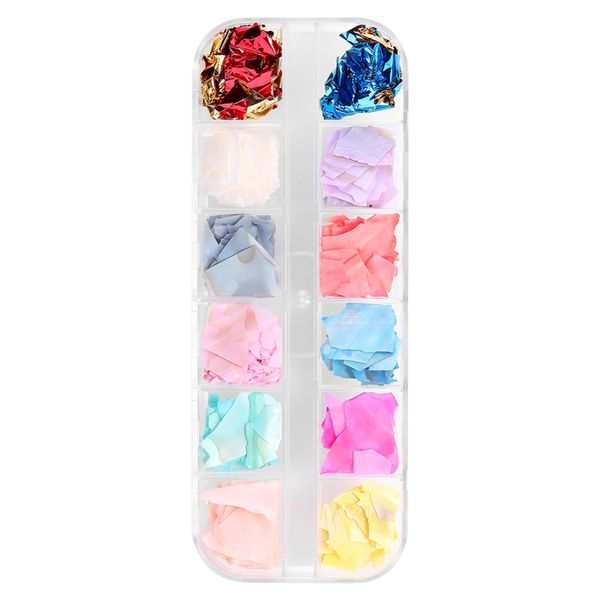 manicure shell stone 12 color ultra-thin natural nail shell irregular beads manicure gold and silver foil sticker;manicure, Silver;gold
manicure shell stone 12 color ultra-thin natural nail shell irregular beads manicure gold and silver foil sticker;manicure, Silver;gold