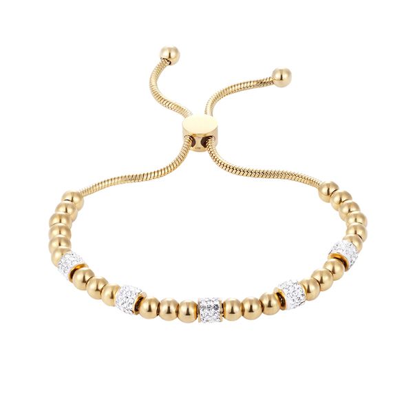 super beautiful bead and zircon circle adjusted size women bracelet titanium steel jewelry bracelet gift for women and children, Golden;silver 
super beautiful bead and zircon circle adjusted size women bracelet titanium steel jewelry bracelet gift for women and children, Golden;silver