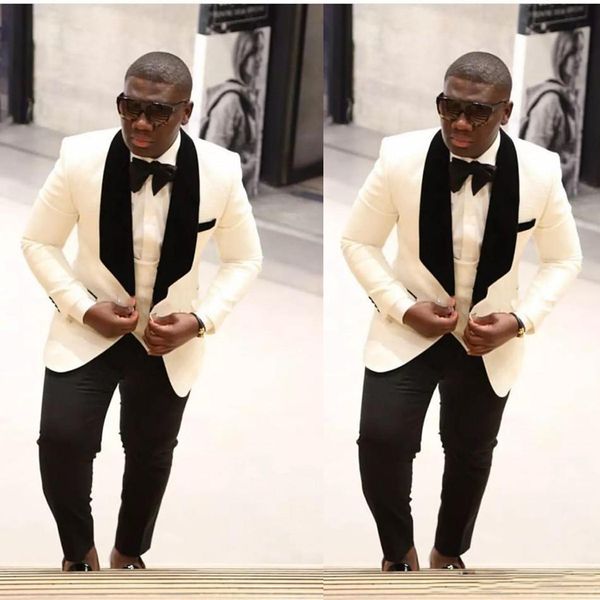 Custom Made Groom Wedding Tuxedos One Button Ivory Shawl Lapel Best Man Suit Wedding Men Blazer Suits Jacket With Bow Tie
Custom Made Groom Wedding Tuxedos One Button Ivory Shawl Lapel Best Man Suit Wedding Men Blazer Suits Jacket With Bow Tie