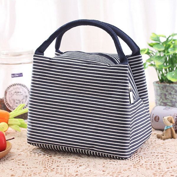 women portable lunch bag fashion stripe insulated cooler bags large capacity thermal picnic lunch bags for kids, Blue;pink
women portable lunch bag fashion stripe insulated cooler bags large capacity thermal picnic lunch bags for kids, Blue;pink