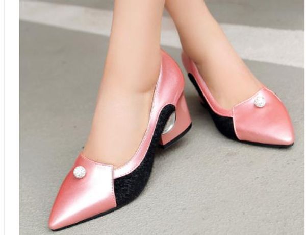 2019 women's shoes in spring and autumn with new style high heel coarse heel pointed end water drill #198, Black
2019 women's shoes in spring and autumn with new style high heel coarse heel pointed end water drill #198, Black