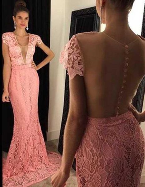 modest coral lace mermaid prom dresses long deep v neck hollow back short sleeves evening formal pageant wear party dress gowns, Black
modest coral lace mermaid prom dresses long deep v neck hollow back short sleeves evening formal pageant wear party dress gowns, Black