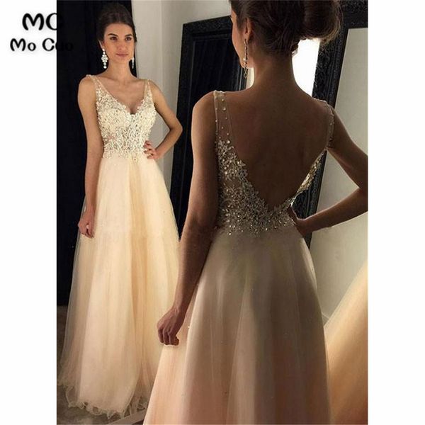 champagne illusion prom dresses long with appliques v neck tank evening gown floor length tulle prom dress for women custom made, White;black
champagne illusion prom dresses long with appliques v neck tank evening gown floor length tulle prom dress for women custom made, White;black