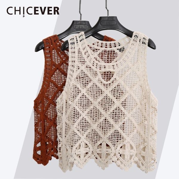 chicever 2019 spring knitted sleeveless female vest for women hollow o neck women's vests clothes fashion casual new, Black;white
chicever 2019 spring knitted sleeveless female vest for women hollow o neck women's vests clothes fashion casual new, Black;white