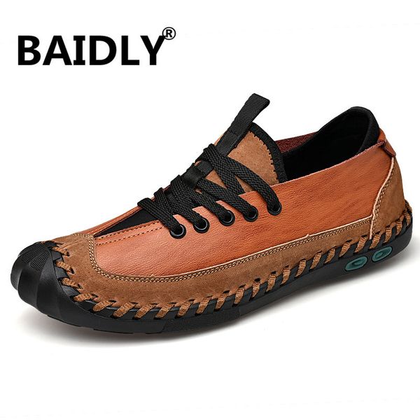 new men genuine leather shoes summer fashion casual loafers real leather men's flats soft comfortable male footwear plus size, Black
new men genuine leather shoes summer fashion casual loafers real leather men's flats soft comfortable male footwear plus size, Black