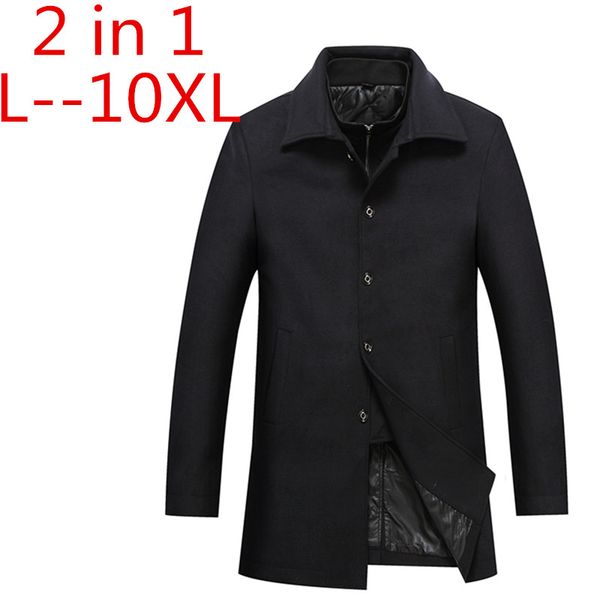 10xl 8xl winter wool coat men leisure long sections woolen coats men's pure color casual fashion jackets / casual men overcoat, Black
10xl 8xl winter wool coat men leisure long sections woolen coats men's pure color casual fashion jackets / casual men overcoat, Black