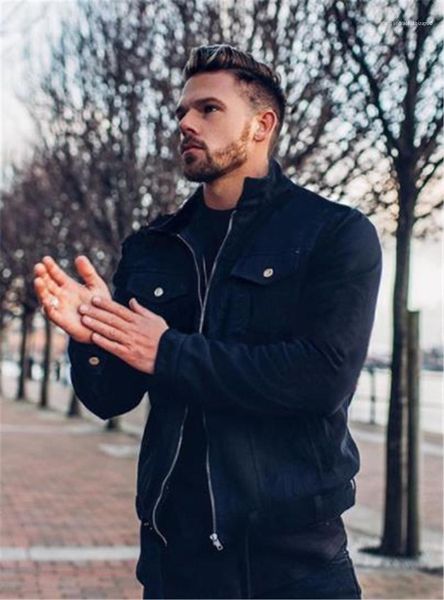 panelled mens zipper jackets casual males clothing solid color mens designer jackets fashion slim mulit pockets, Black;brown
panelled mens zipper jackets casual males clothing solid color mens designer jackets fashion slim mulit pockets, Black;brown