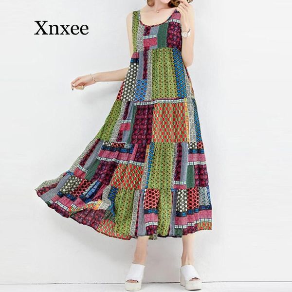 casual dresses beach long women summer dress robe vintage boho o neck sleeveless loose printed bohemian sundress, Black;gray
casual dresses beach long women summer dress robe vintage boho o neck sleeveless loose printed bohemian sundress, Black;gray