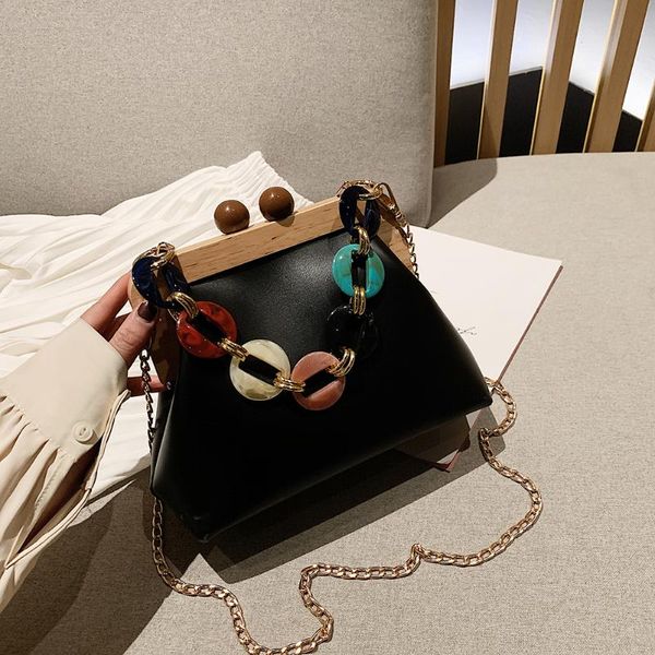 vintage women messenger handbag wood clip acrylic pu leather crossbody bag female large capacity chain shoulder bags
vintage women messenger handbag wood clip acrylic pu leather crossbody bag female large capacity chain shoulder bags
