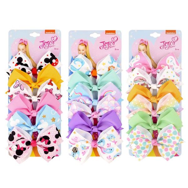 6pcs/set jojo siwa colorful printed bows with card for kids girls boutique handmade hair clip children hair accessories 645, Slivery;white
6pcs/set jojo siwa colorful printed bows with card for kids girls boutique handmade hair clip children hair accessories 645, Slivery;white