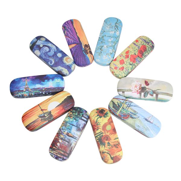 new 1pcs oil painting hard leather glasses case box women reading glasses case men retro floral print eyewear protector, Silver
new 1pcs oil painting hard leather glasses case box women reading glasses case men retro floral print eyewear protector, Silver
