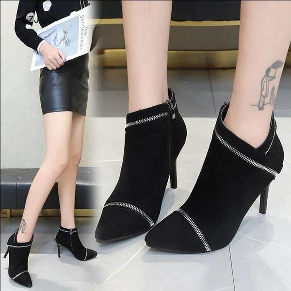 lzj 2019 women high heel booties fashion high-heeled lace up boots solid color ladies fashion booties heel cloth boots 35-39, Black
lzj 2019 women high heel booties fashion high-heeled lace up boots solid color ladies fashion booties heel cloth boots 35-39, Black