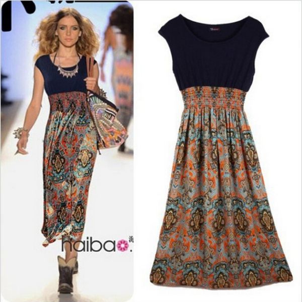 dresses women's casual clothes new bohemian fashion vintage print patchwork women long summer beach dress, Black;gray
dresses women's casual clothes new bohemian fashion vintage print patchwork women long summer beach dress, Black;gray