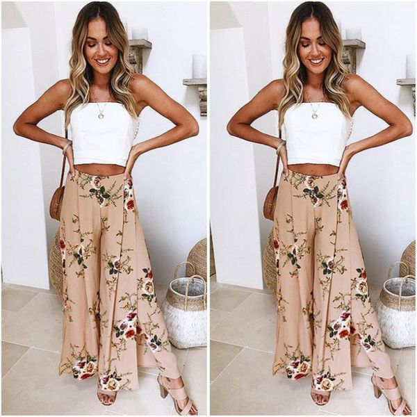pants holidays split casual apparel summer floral printed flare pants fashion designer female loose, Black;white
pants holidays split casual apparel summer floral printed flare pants fashion designer female loose, Black;white