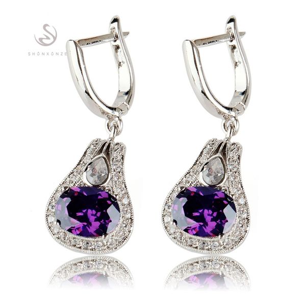 shunxunze dropshipping noble generous christmas engagement wedding earrings for women men shinning purple cubic zirconia rhodium plated r545, Silver
shunxunze dropshipping noble generous christmas engagement wedding earrings for women men shinning purple cubic zirconia rhodium plated r545, Silver