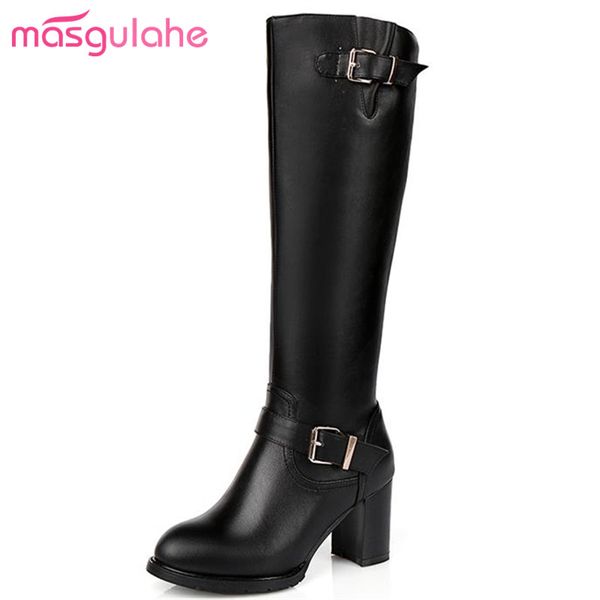 masgulahe knee high boots waterproof round toe genuine leather boots zipper thick heels winter motorcycle womens shoes, Black
masgulahe knee high boots waterproof round toe genuine leather boots zipper thick heels winter motorcycle womens shoes, Black