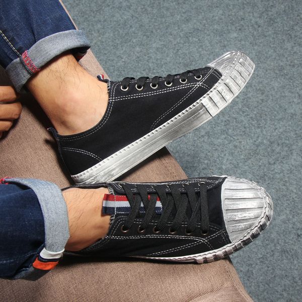 retro lace-up rubber men casual shoes lace-up height increasing male sneakers solid flat spring casual shoes, Black
retro lace-up rubber men casual shoes lace-up height increasing male sneakers solid flat spring casual shoes, Black
