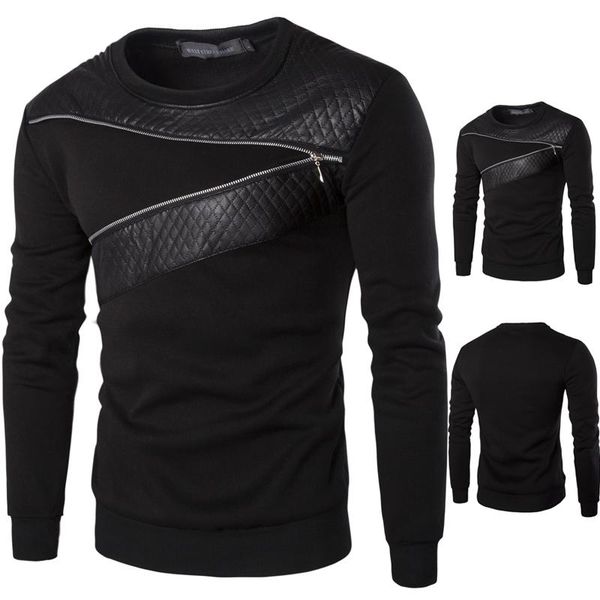 fashion new zipper style t shirt men leather patchwork men 's t -shirt plus size m-5xl tees mens hip hop clothing trend, White;black
fashion new zipper style t shirt men leather patchwork men 's t -shirt plus size m-5xl tees mens hip hop clothing trend, White;black