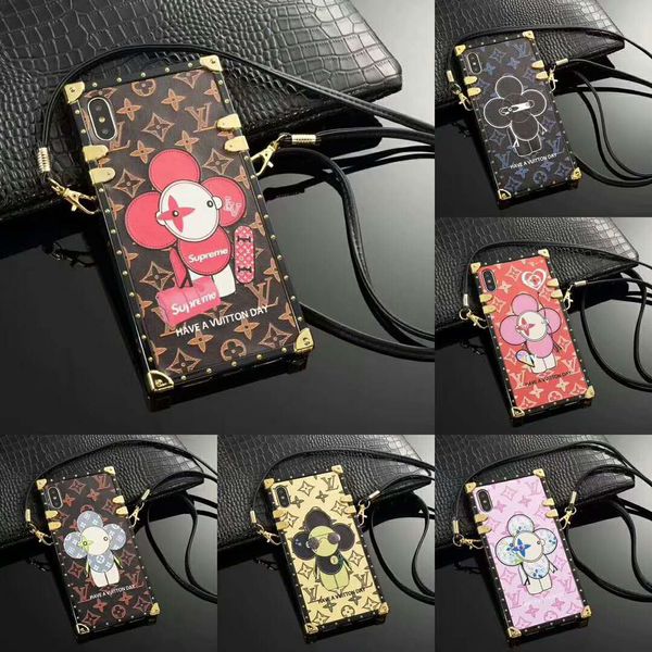 

19ss new designer phone case for iphonex/xs xr xsmax 7p/8p 7/8 6p/6sp 6/6s france italy luxury style iphone case with lanyards wholesale