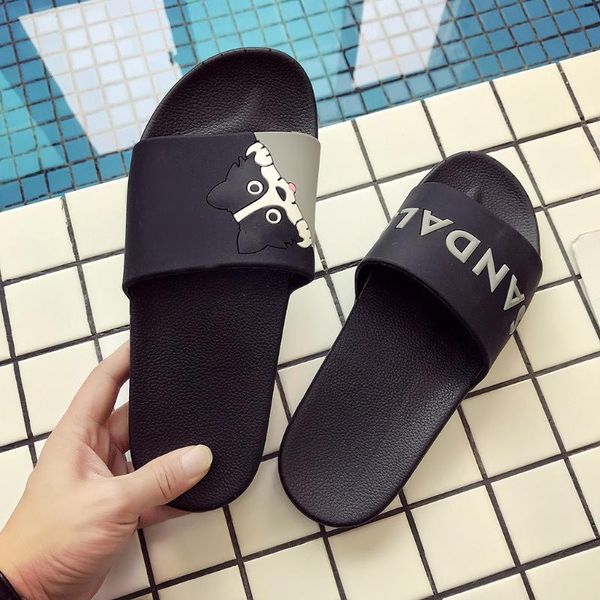 fashion trend men's slippers home summer new non-slip casual shoes youth leather flat sandals outdoor beach slides #t2g, Black
fashion trend men's slippers home summer new non-slip casual shoes youth leather flat sandals outdoor beach slides #t2g, Black