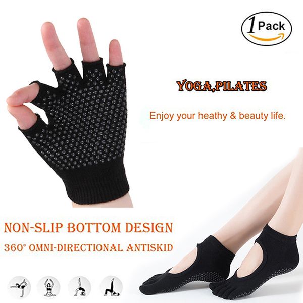 new yoga socks anti-slip five fingers cotton silicone nonslip breathable sock ballet gym fitness sports 1pair sock and glove, Black
new yoga socks anti-slip five fingers cotton silicone nonslip breathable sock ballet gym fitness sports 1pair sock and glove, Black