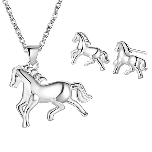 cubic zircon silver plated horse pendant necklace stud earrings women wedding jewelry set valentine gift
cubic zircon silver plated horse pendant necklace stud earrings women wedding jewelry set valentine gift