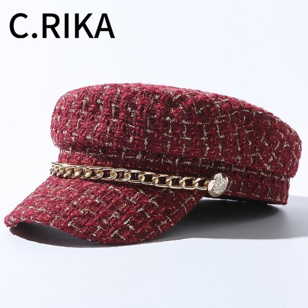 2020 ladies autumn winter chain tweed hat for women female flat fashion vintage salior hat girls travel berets navy cap, Blue;gray
2020 ladies autumn winter chain tweed hat for women female flat fashion vintage salior hat girls travel berets navy cap, Blue;gray