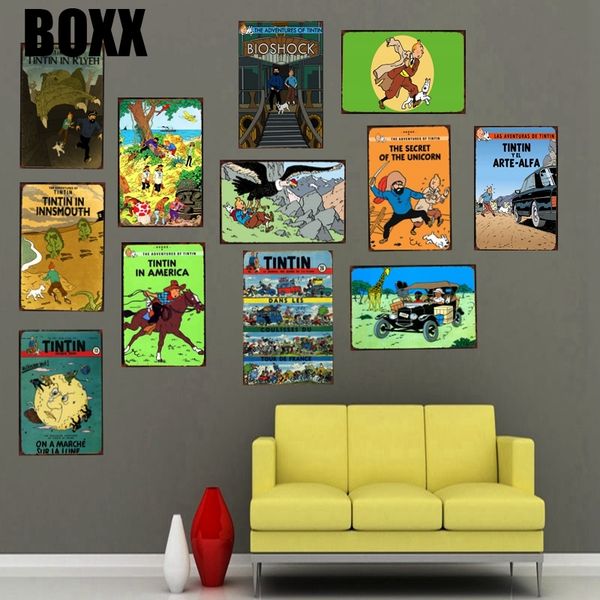 tintin cartoon movie plaque metal vintage tin sign retro pub cafe home art kids room wall decor unique gift cuadros bed room decoration
tintin cartoon movie plaque metal vintage tin sign retro pub cafe home art kids room wall decor unique gift cuadros bed room decoration