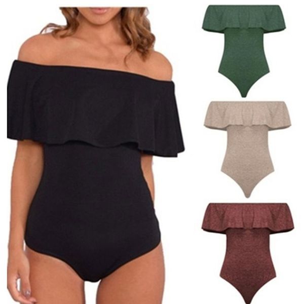 2019 woman jumpsuit elegant off shoulder ruffled ladies jumpsuits bodysuit one piece for women, Black;white
2019 woman jumpsuit elegant off shoulder ruffled ladies jumpsuits bodysuit one piece for women, Black;white